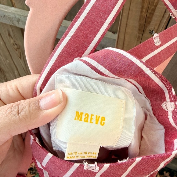 Anthropologie Red and White Striped Dress - Picture 6 of 6